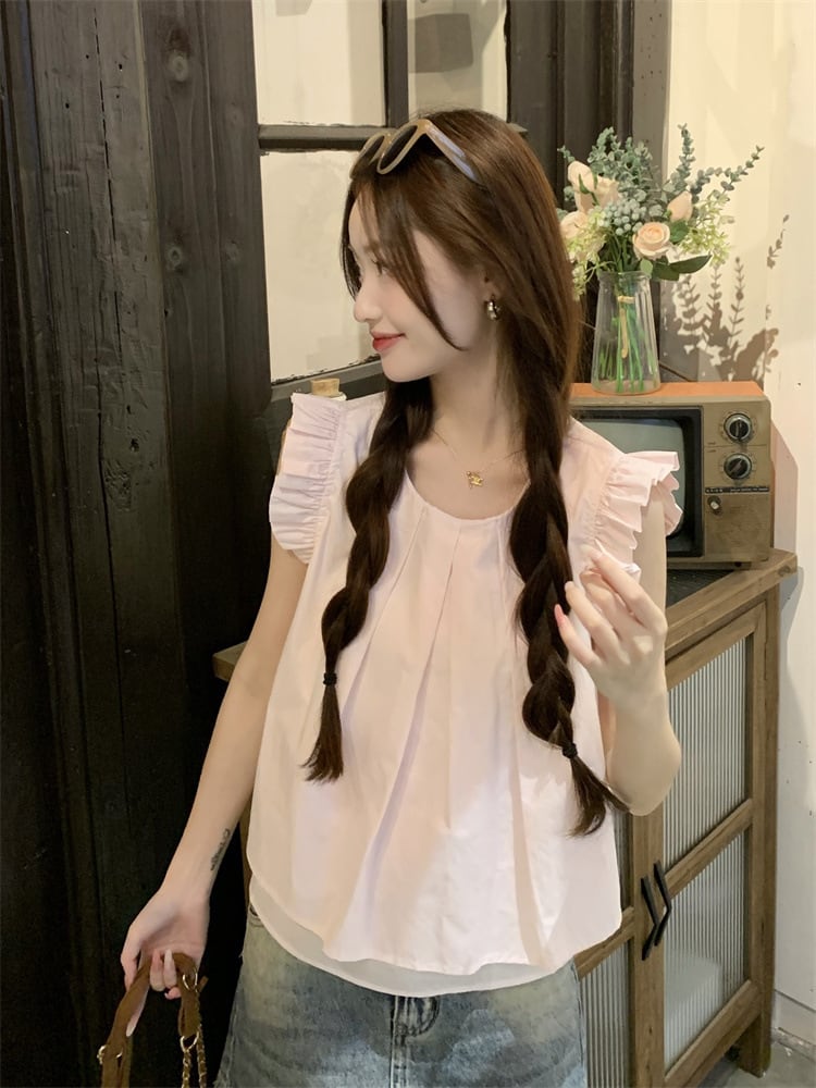 【tops】ギャザーフリルトップス　M25055