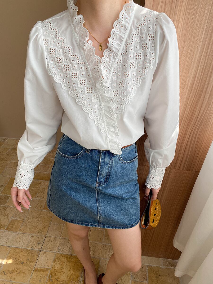 【tops】レースブラウス　N2975