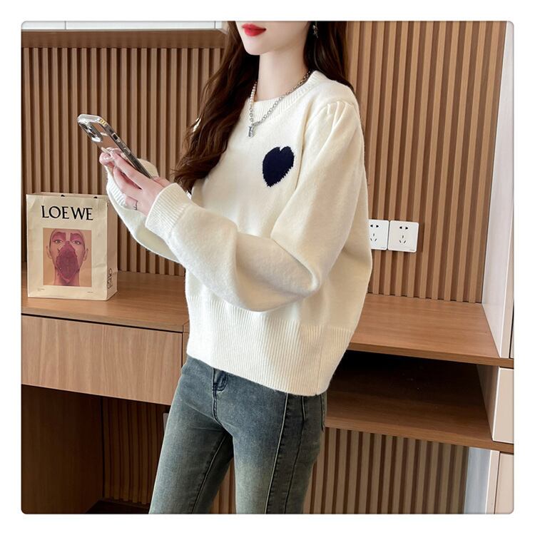 【tops】クルーネックニットセーター　M18596