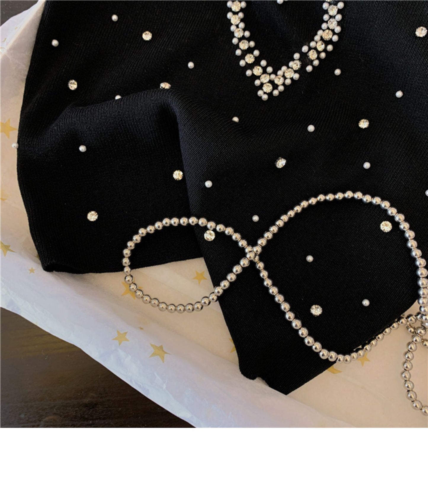 【tops】ラインストーンニットキャミソールF7049