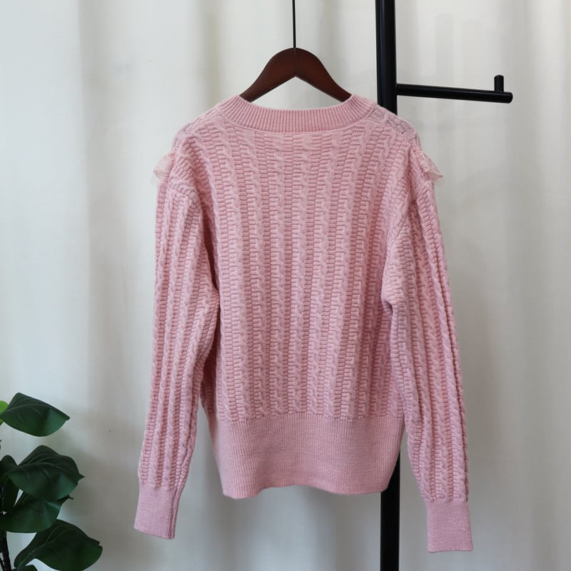 【outer】チュールニットカーデ　M26030