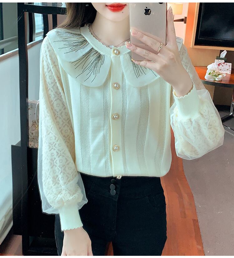 【tops】ドッキングニットトップス　M18814