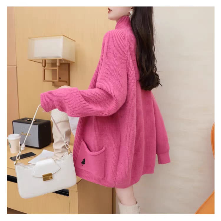 【outer】ハイネックニットカーデ　M29175