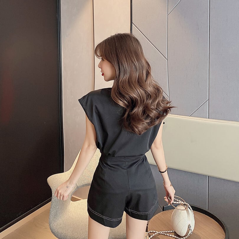 【set】ノースリーブトップス+ショートパンツ２点セットG20710