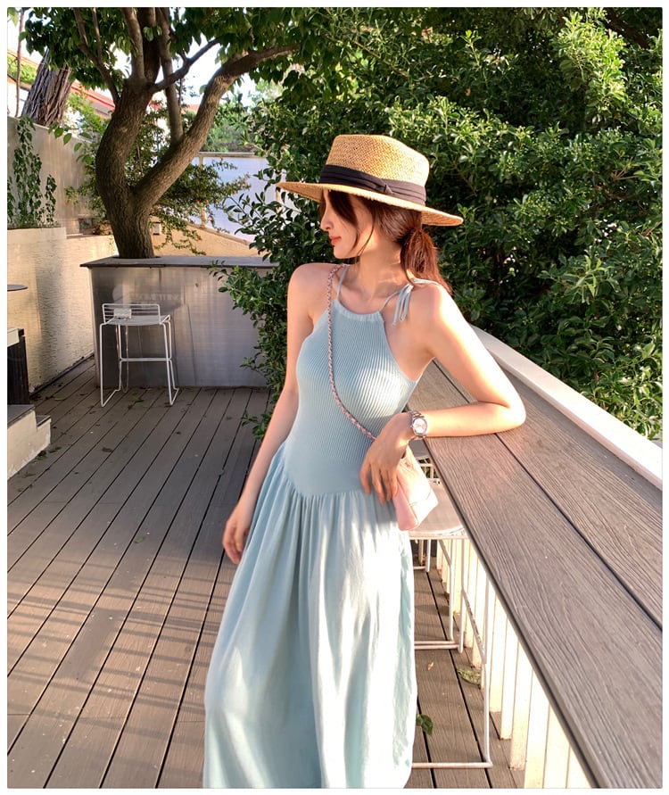 【dress】ホルターネックニットワンピース　M24580
