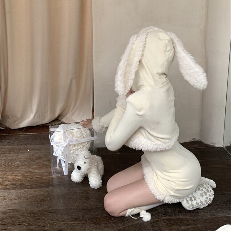 【set】ファーショートコート×キャミワンピースセット　M27208