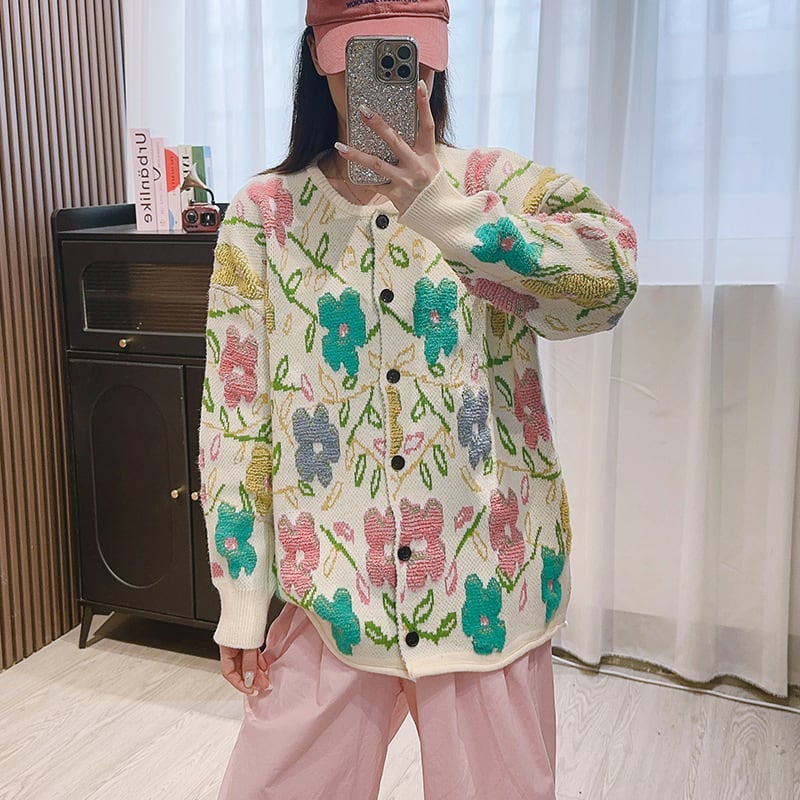 【outer】レトロニットカーデ　M25868