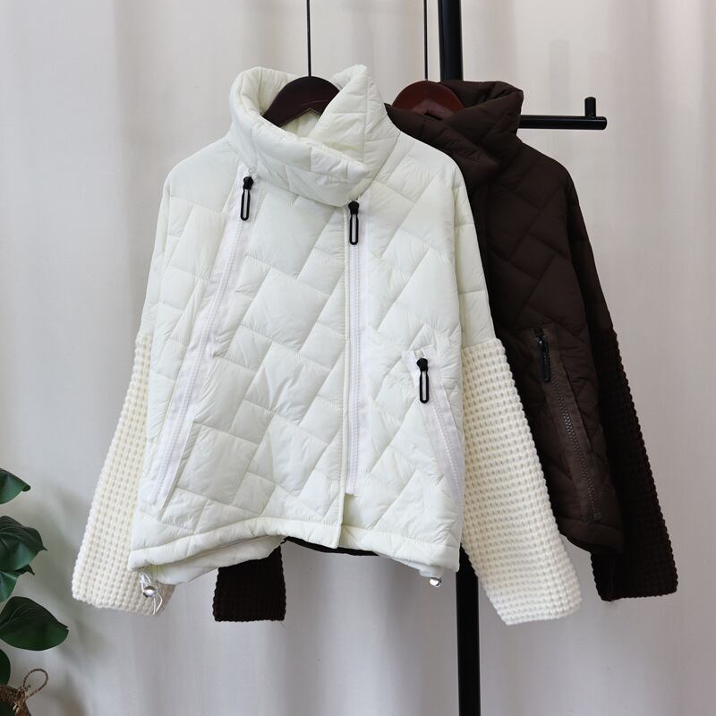 【outer】ニット切り替え棉アウター 　M27829