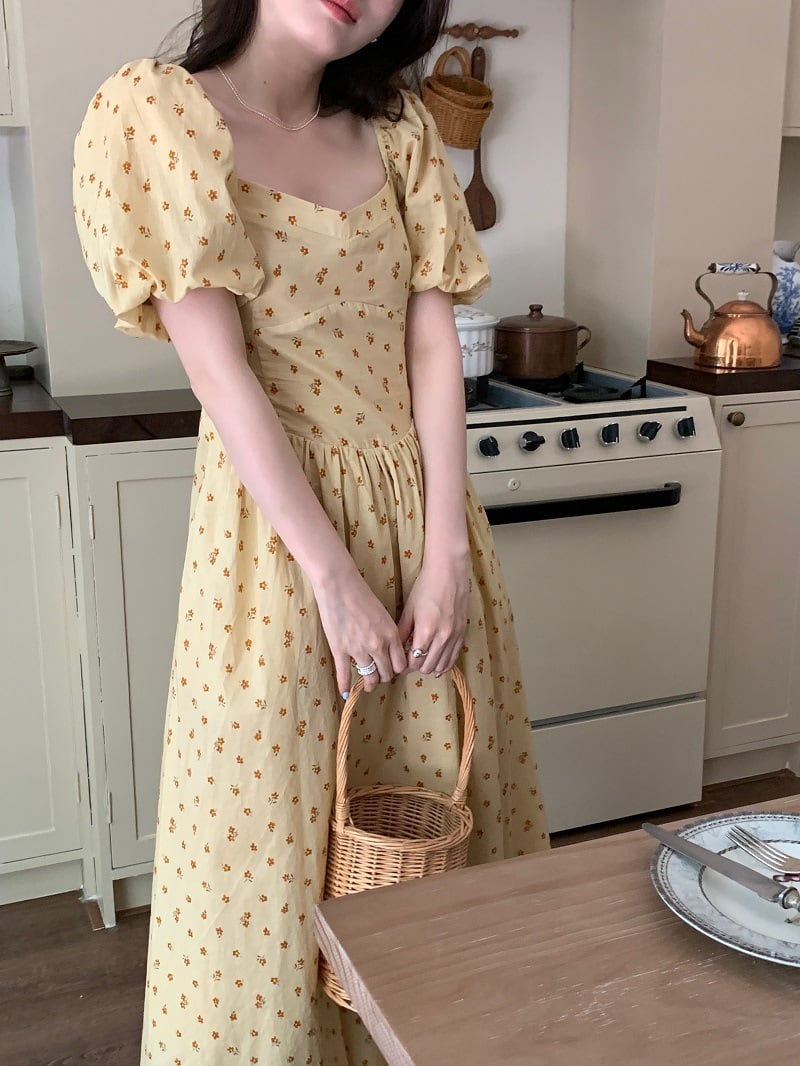 【dress】花柄ワンピース　M25042