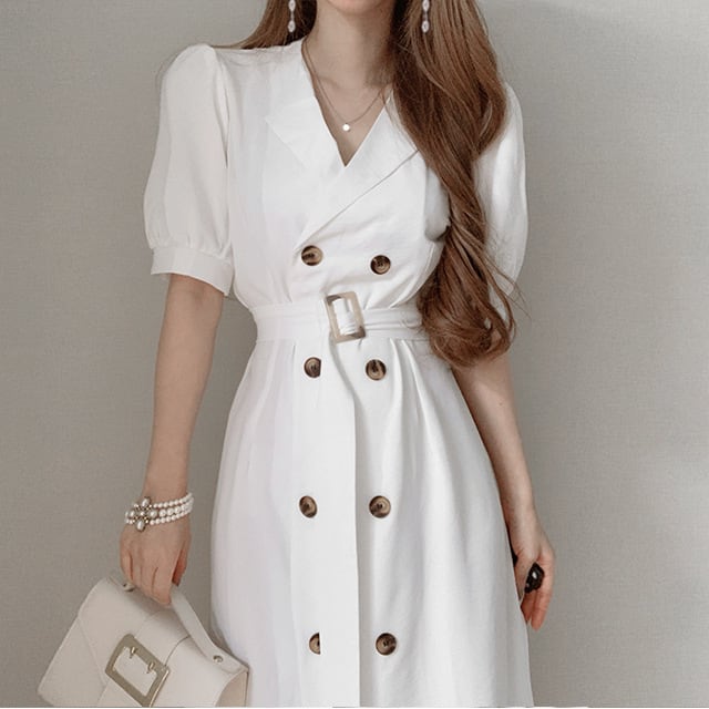 【dress】ダブルボタンワンピース　M23985
