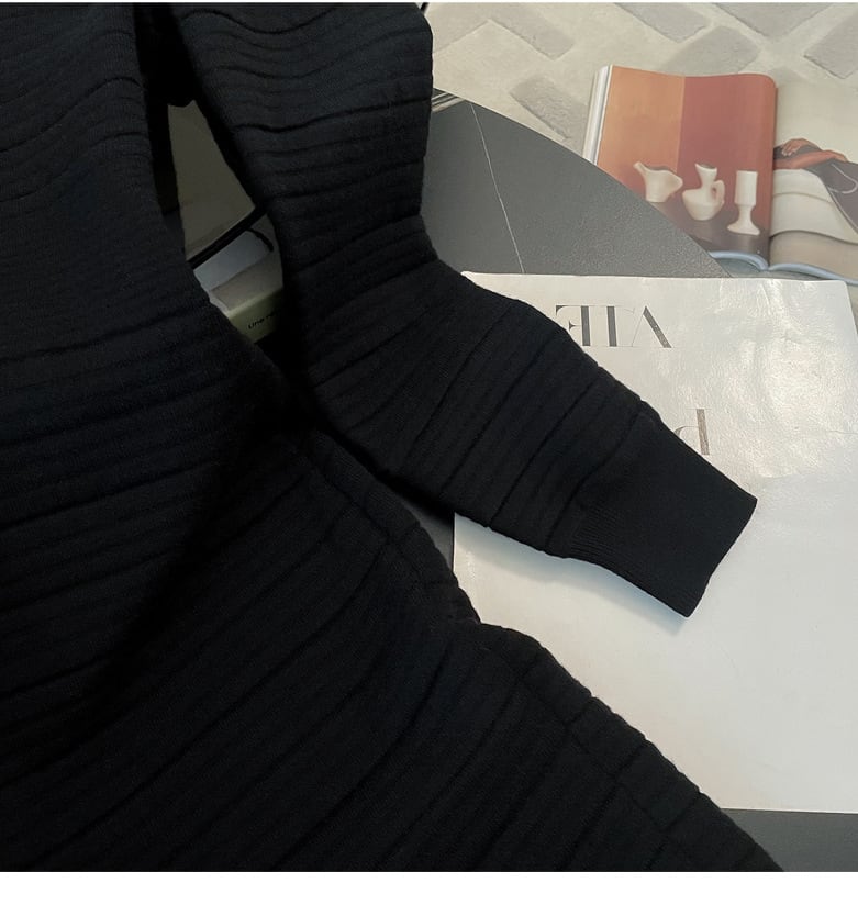 【dress】Vネックニットワンピース　M25346