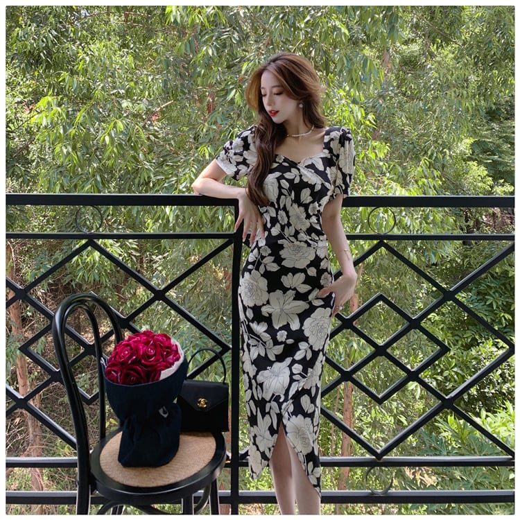 【dress】花柄ワンピース　M24974