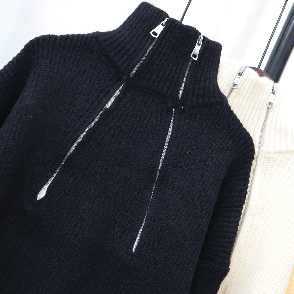 【tops】ファスナーニットセーター　M18759