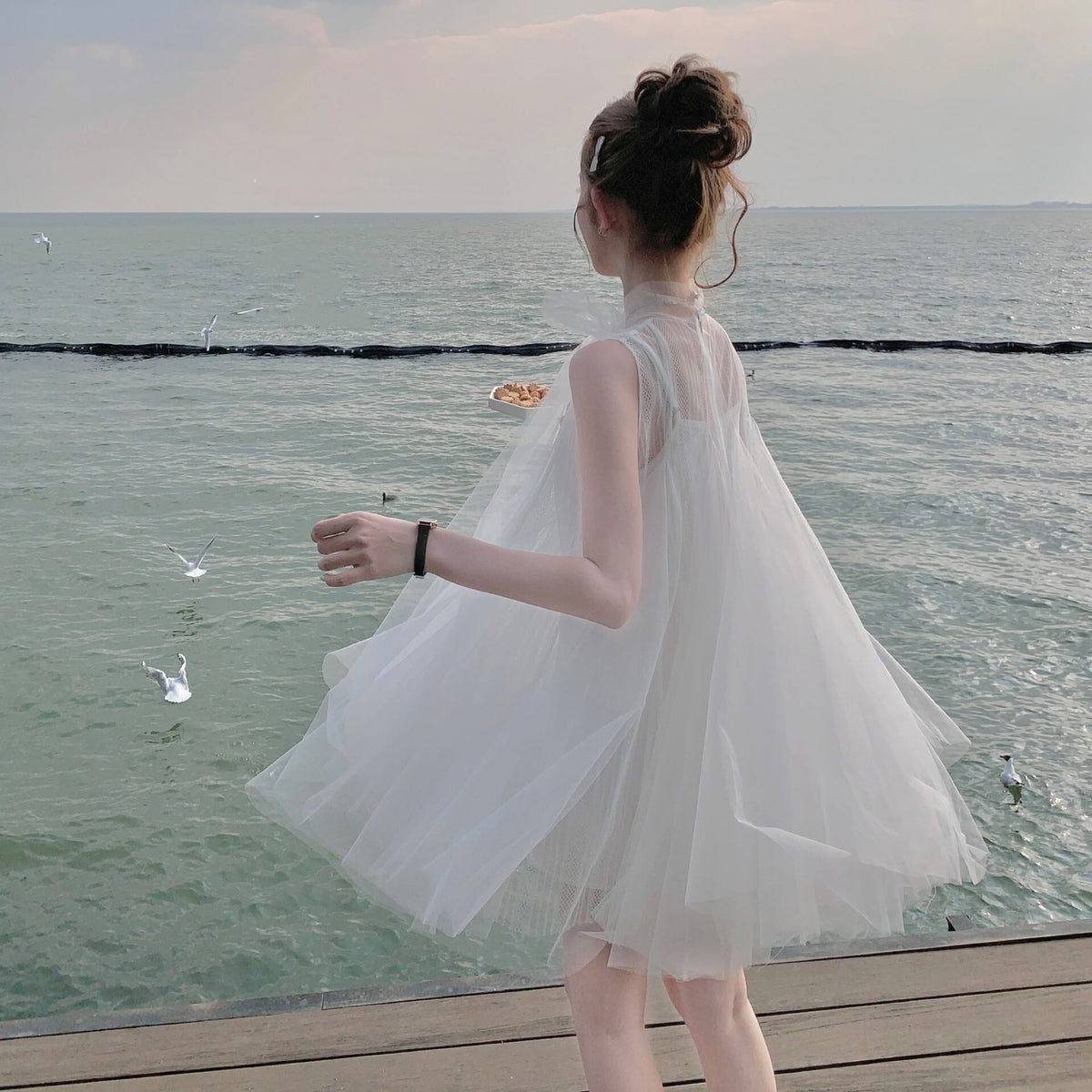 【dress】リボンチュールワンピース　M30759