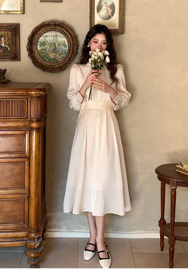 【dress】パールネックデートワンピース　N2982