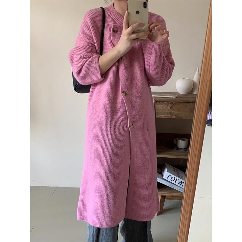 【outer】ロング丈ニットカーデ　M18818