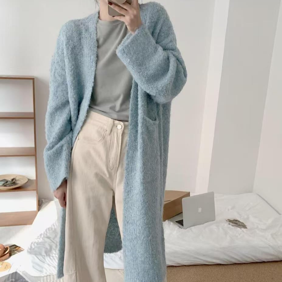 【outer】ロング丈ニットカーデ　M25674