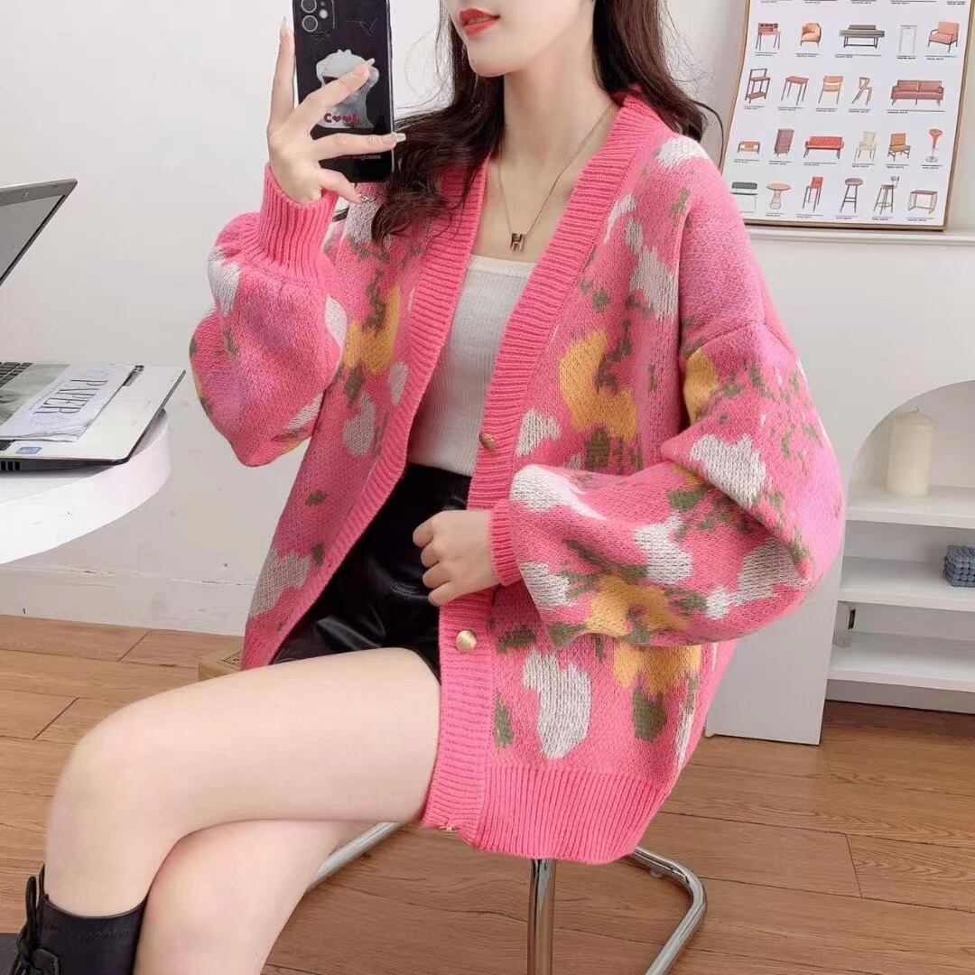 【outer】Vネックニットカーデ　M19037