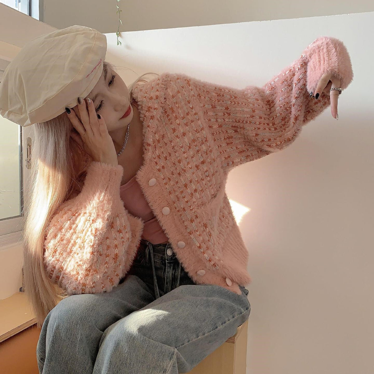 【outer】ニットカーデ　M27215