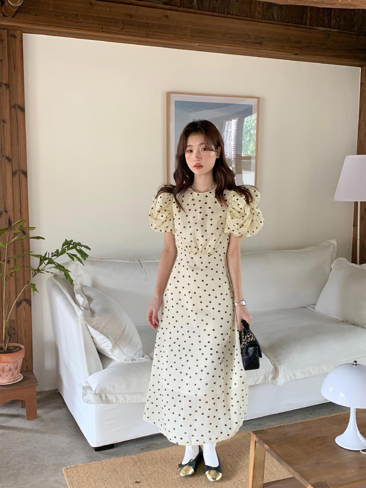 【dress】ドット柄ワンピース　M24625