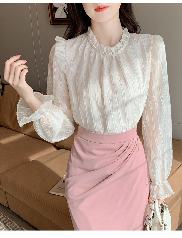 【tops】レースシャツトップス　M28878