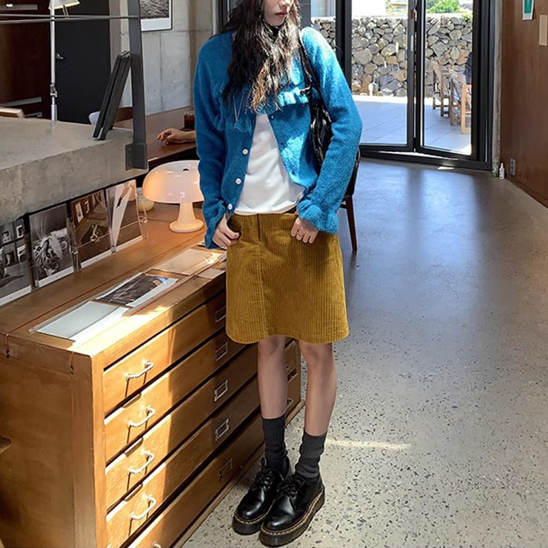 【outer】フリルニットカーデ　M28491