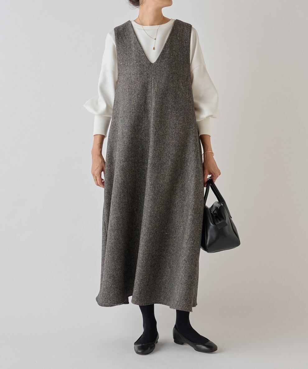 【dress】Vネックベストワンピース　M28039