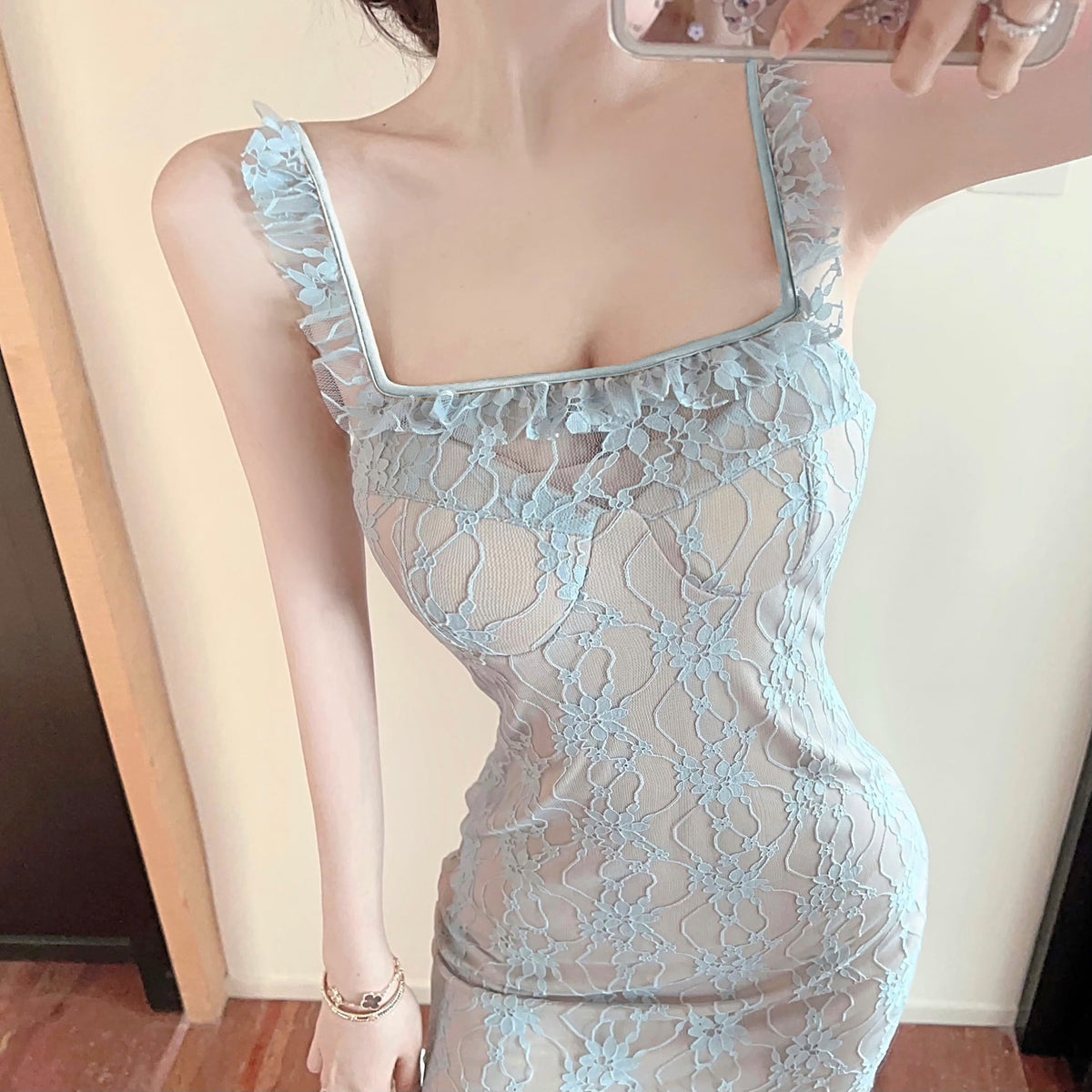 【dress】レースキャミワンピース　M25251