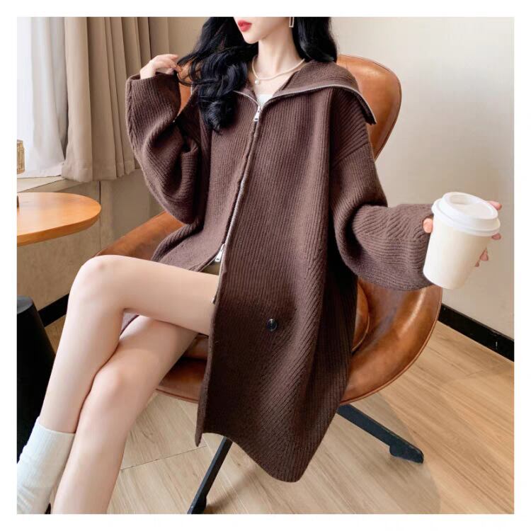 【outer】ファスナーニットカーデ　M28487