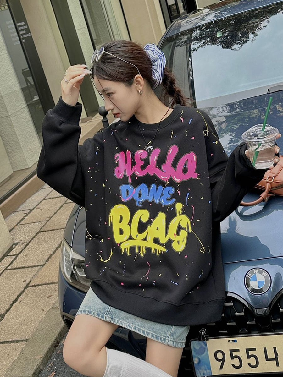 【tops】プリントプルオーバー　M25409