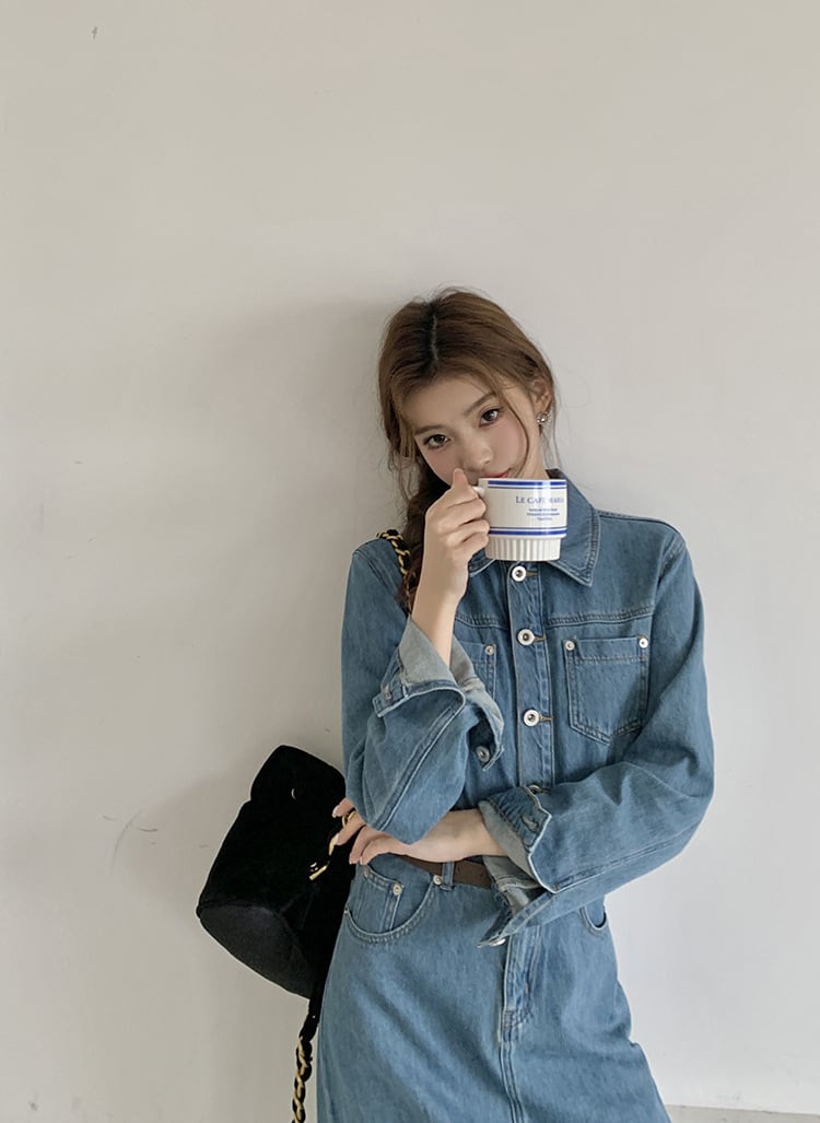 【dress】デニムワンピース　M25503