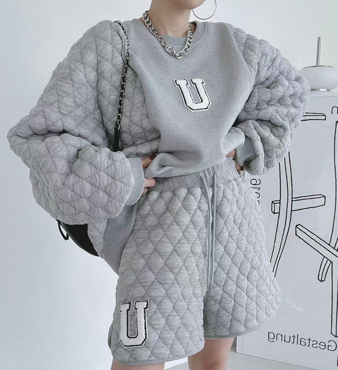 【set】プルオーバー×ショートパンツセット　M26193