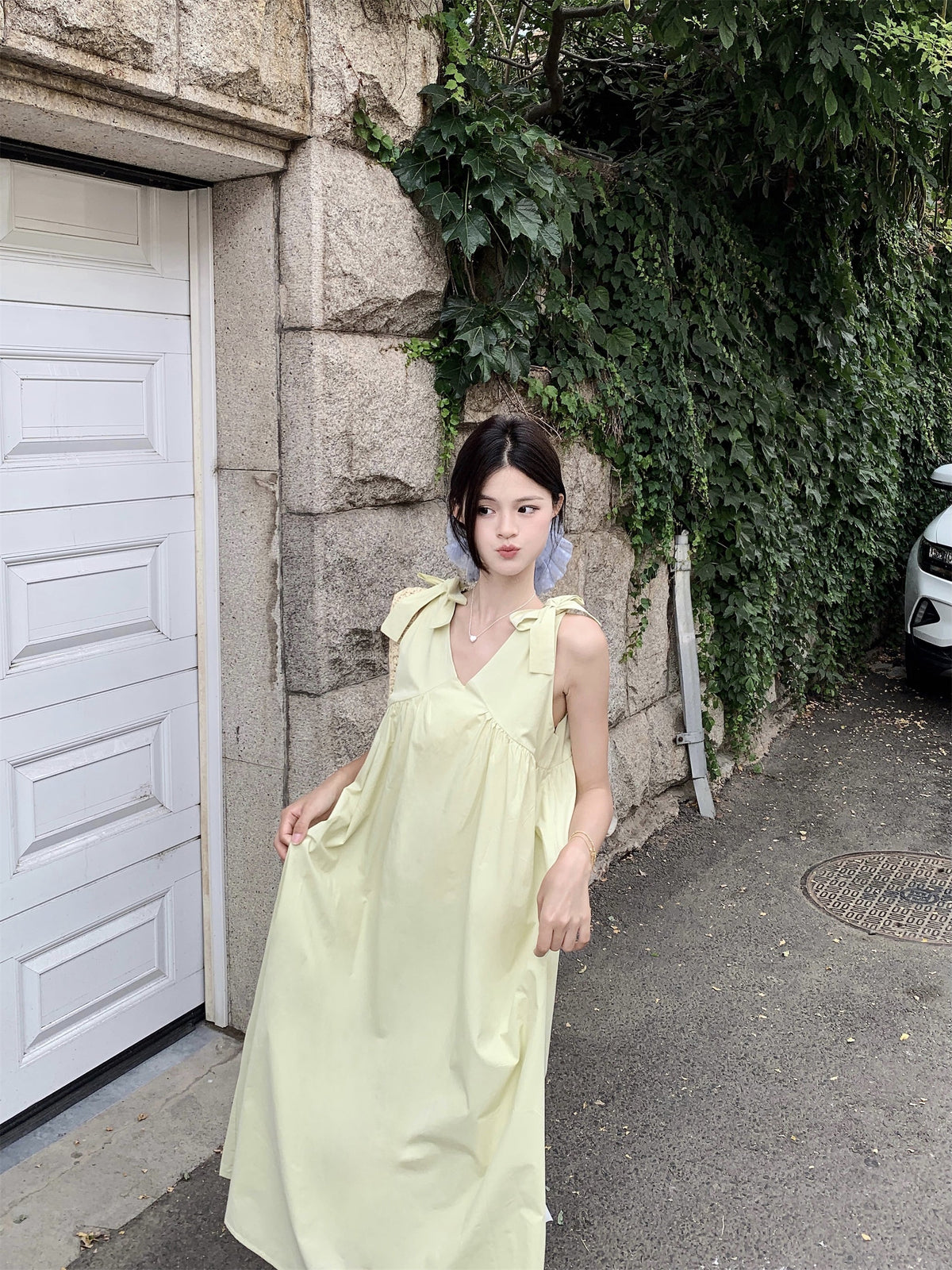 【dress】リボン付きワンピース　M24666