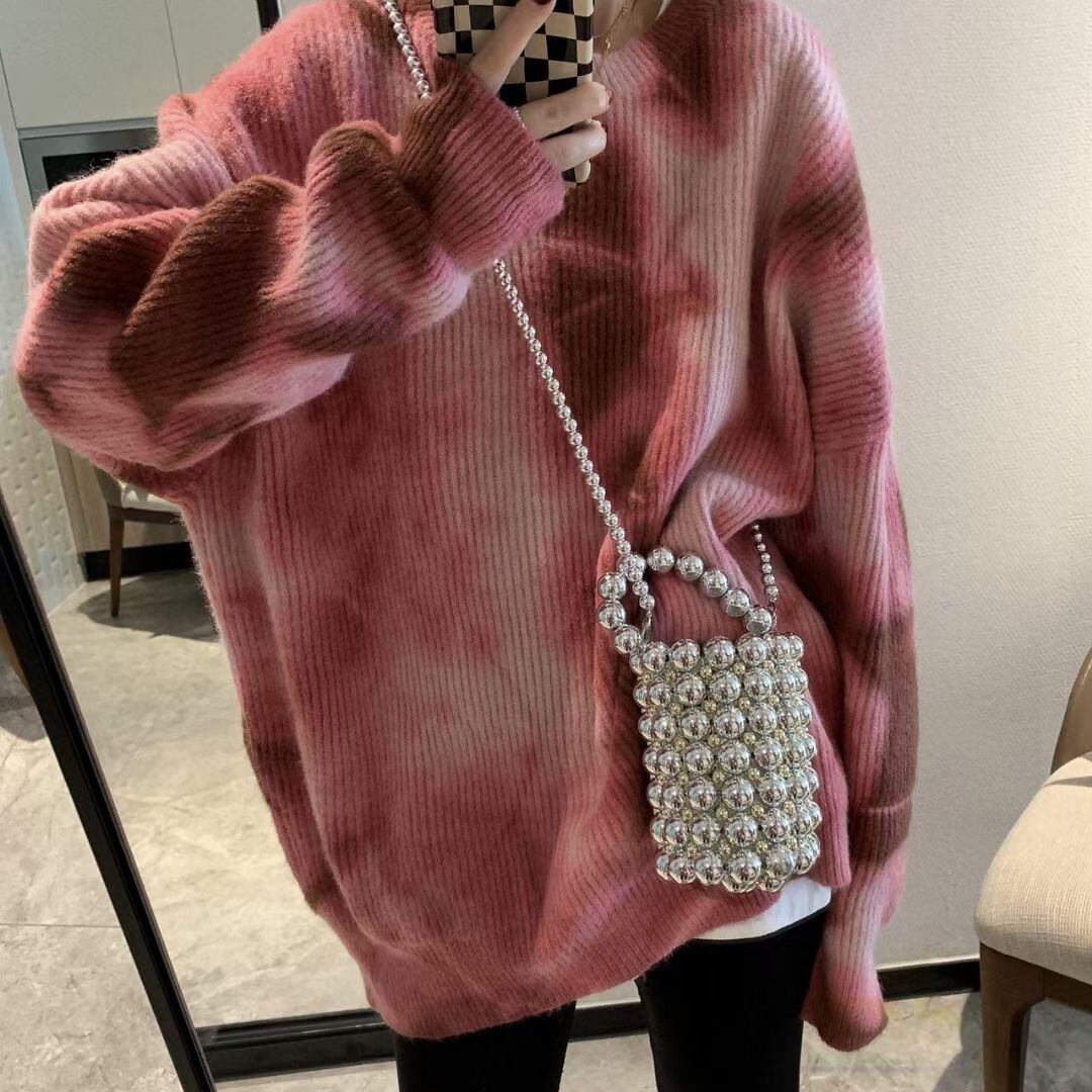【tops】クルーネックニットセーター　M18506