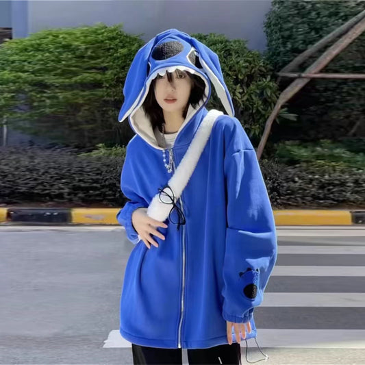 【outer】キャラクター秋冬パーカーフード付きアウターG23780