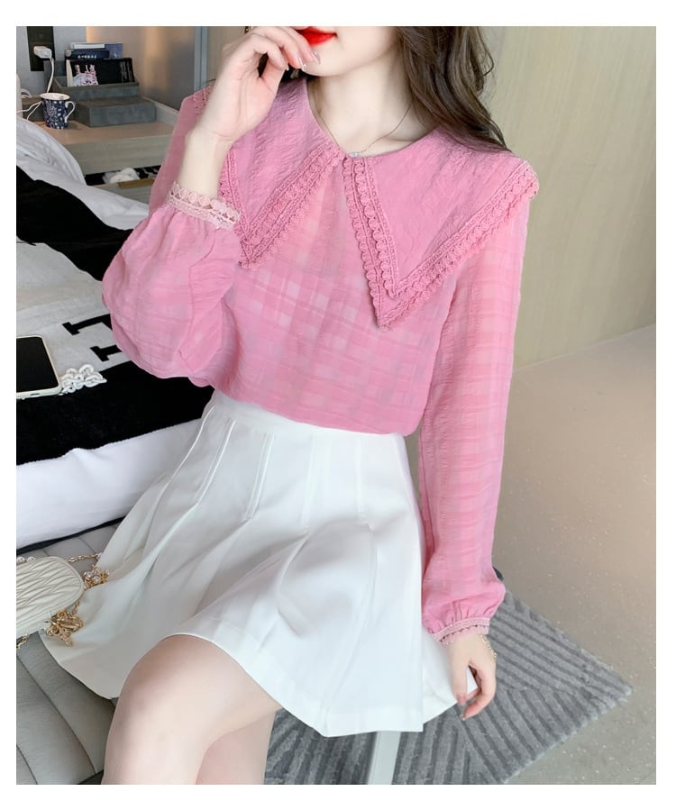 【tops】ドールカラーシャツトップス　M28616