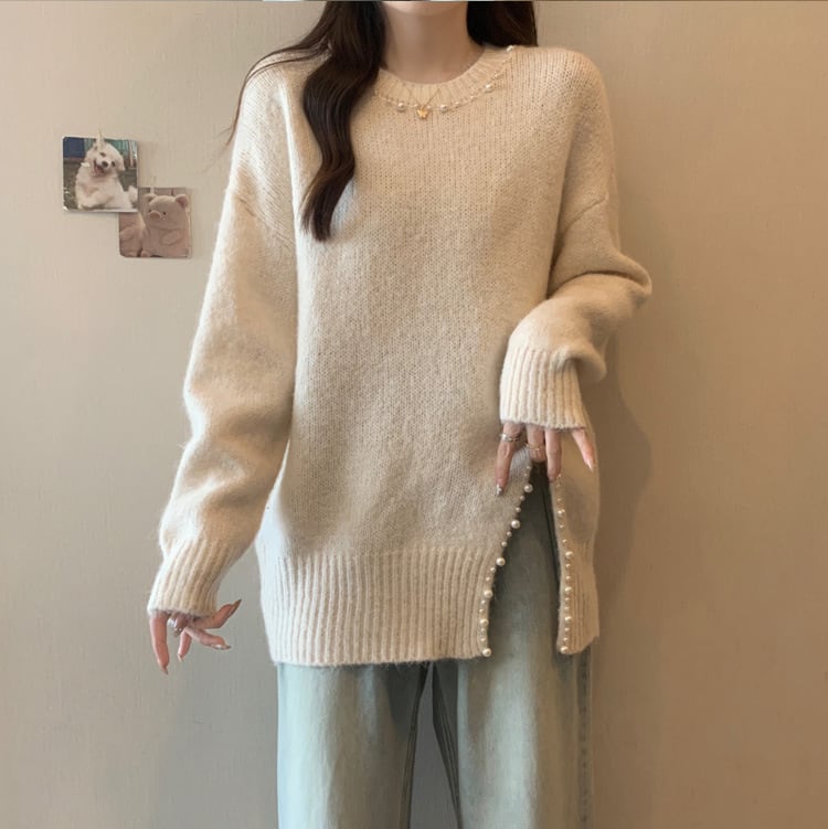 【tops】パールニットセーター　M27415