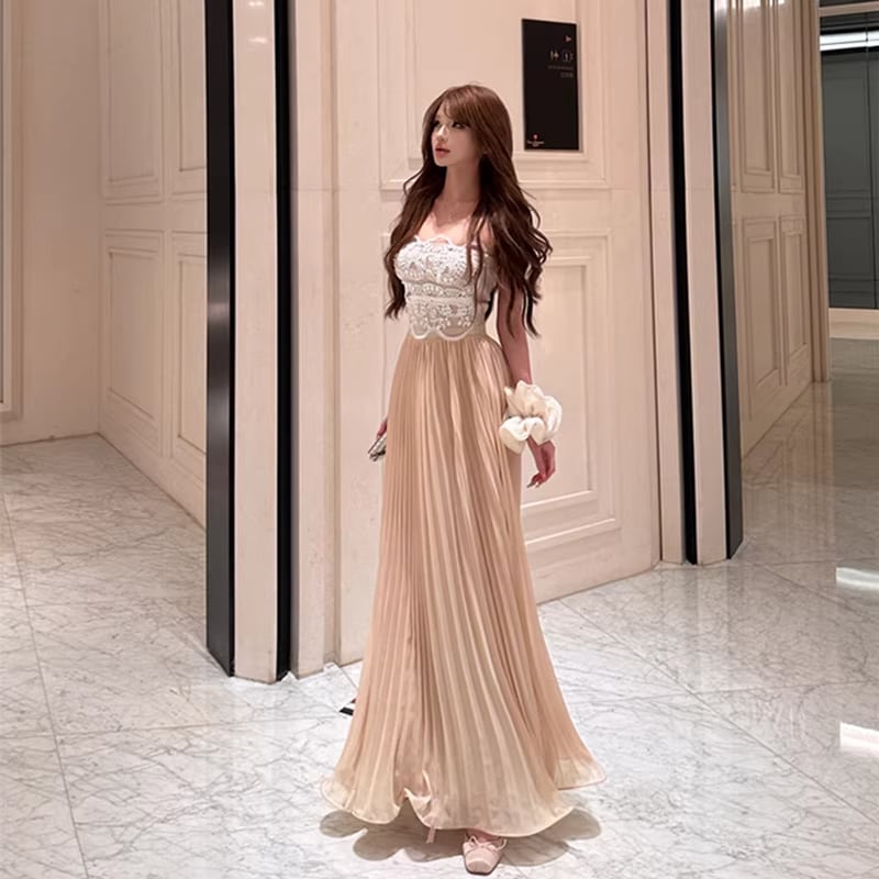 【dress】レースドッキングドレス Q7906