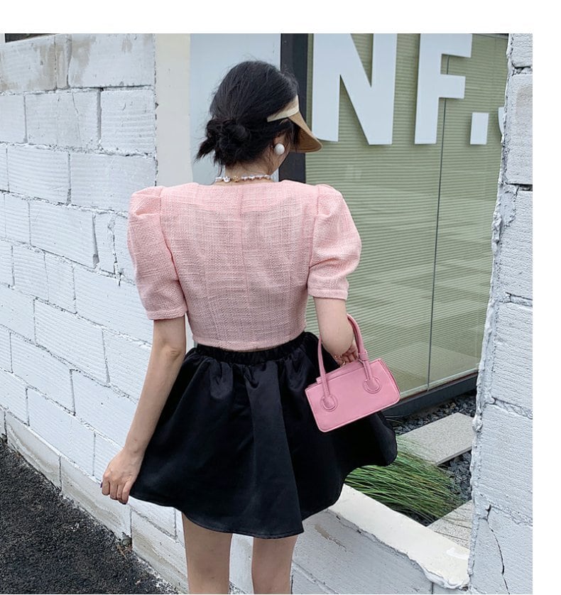 【set】パフスリーブブラウス+スカート２点セットG20680