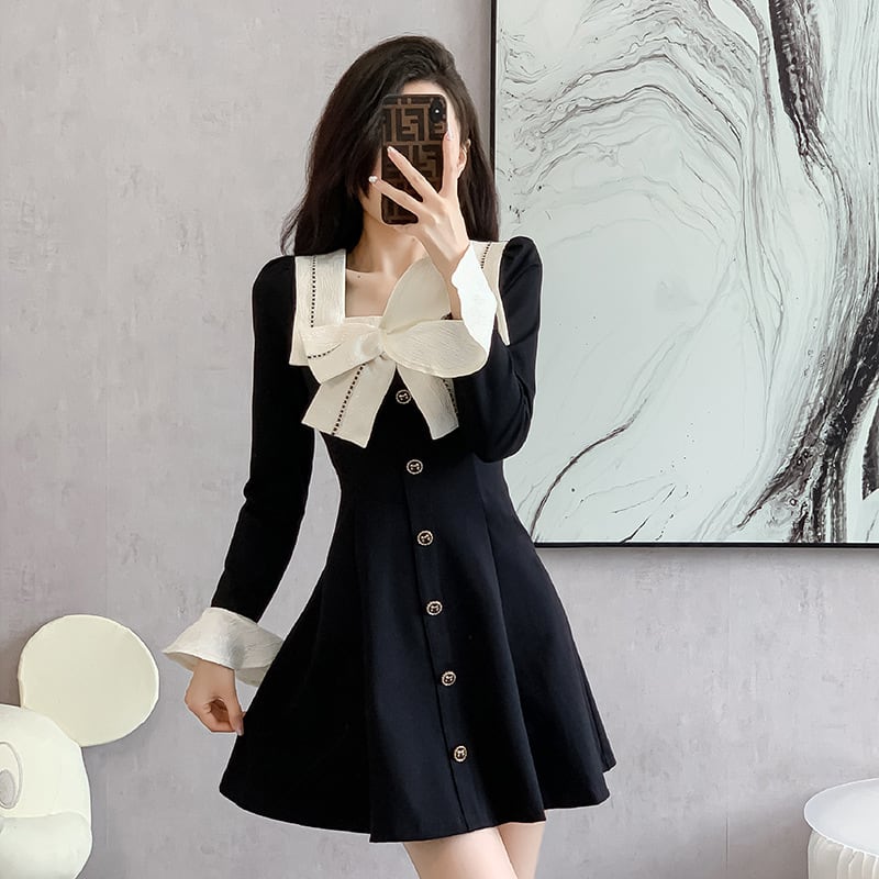 【dress】リボン付きデートワンピース　M27802