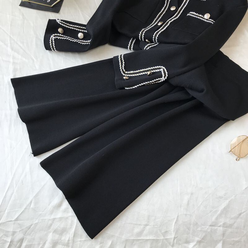 【set】ファッション!気質満点レトロニットカーディガン+ガウチョパンツオシャレ２点セット G3083