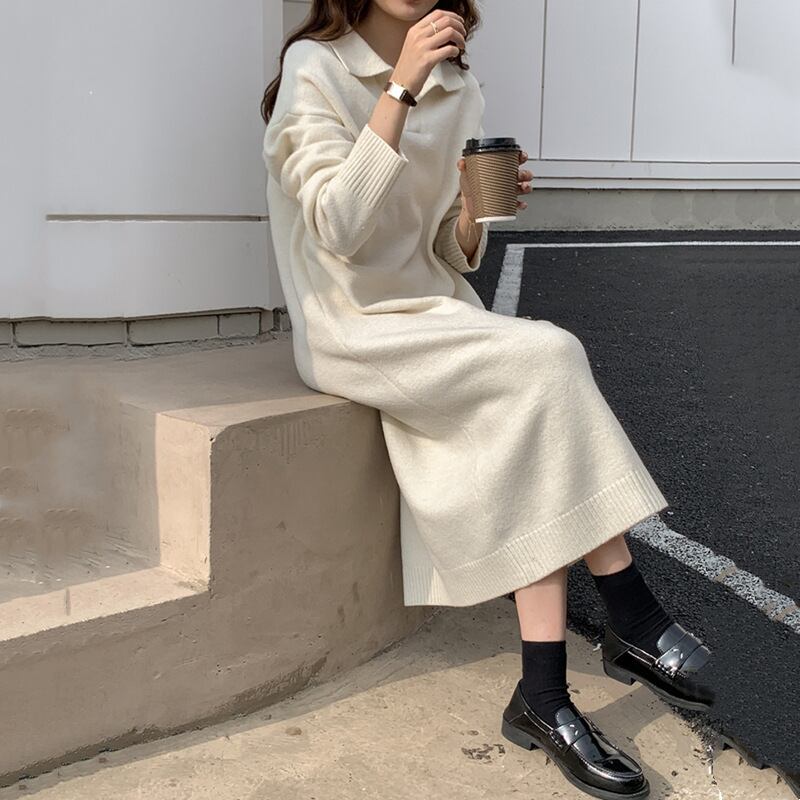 【dress】POLOネックワンピース　M19146