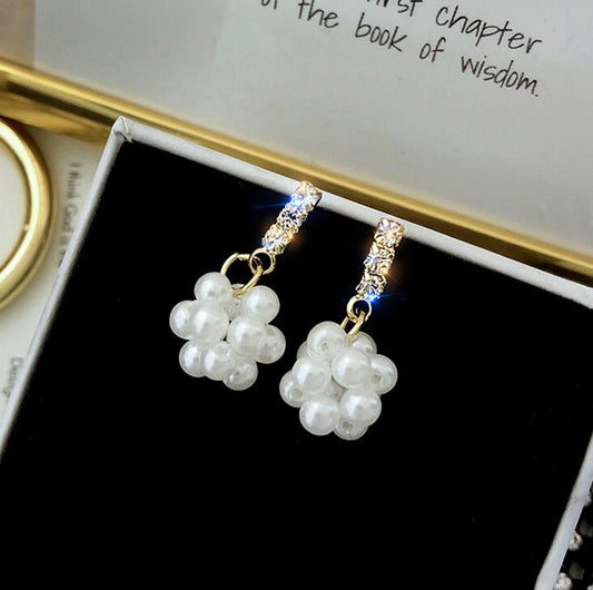 【小物】高級感  韓国系 気質ファッションシンプルデザインパールピアスアクセサリー