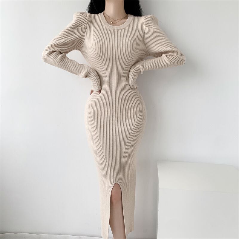 【dress】スリットワンピース　M18842
