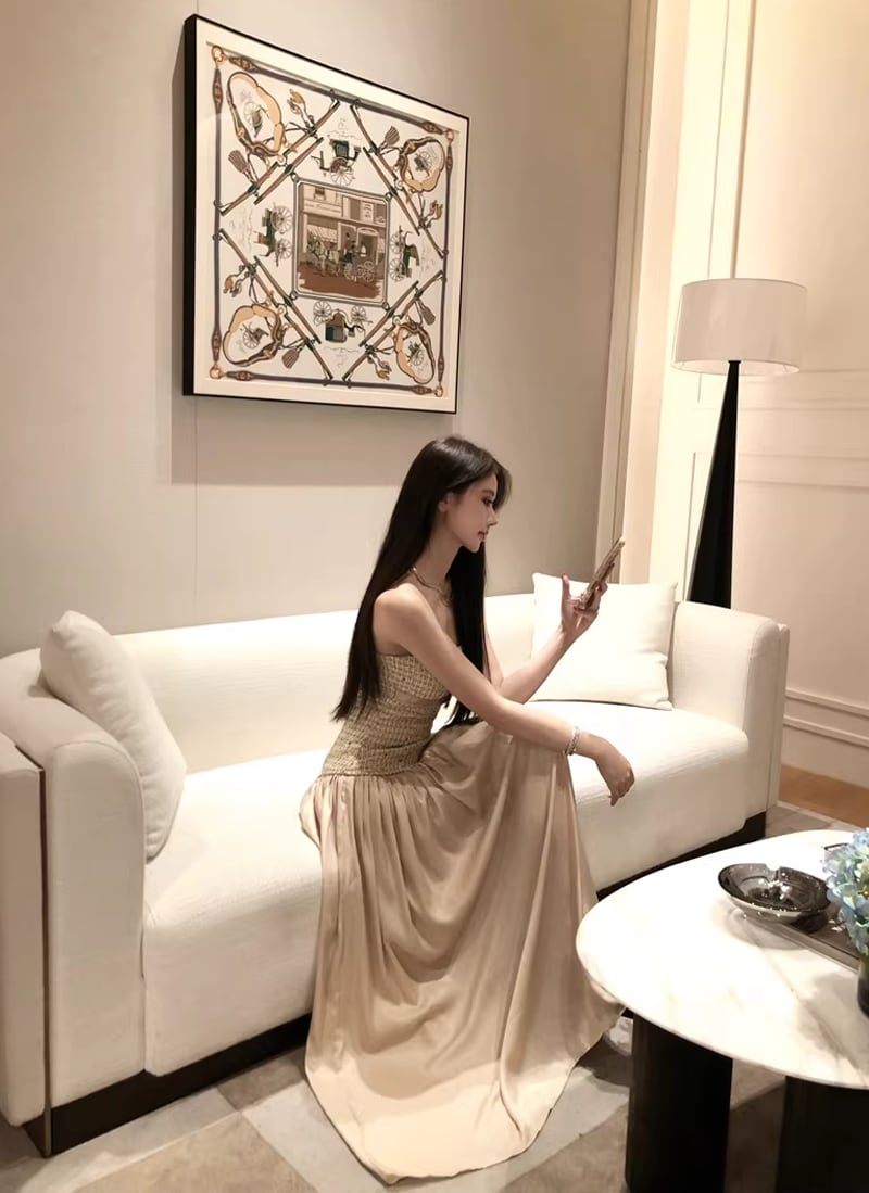 【dress】ロングチューブワンピース Q8461