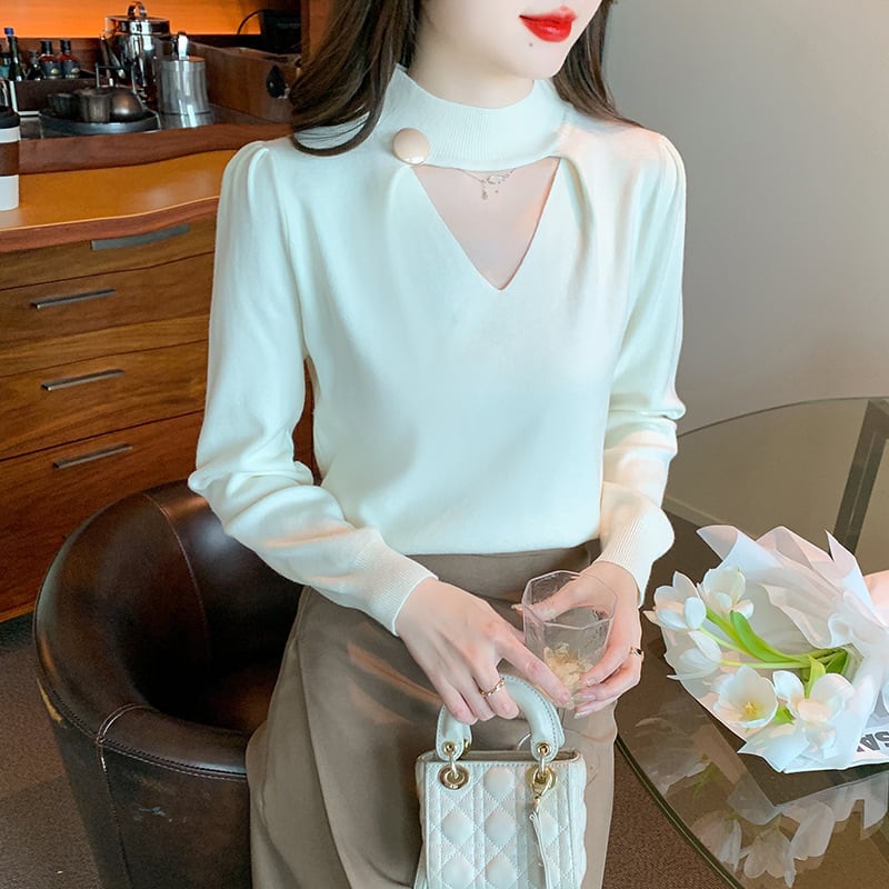 【tops】ニットトップス　M18854