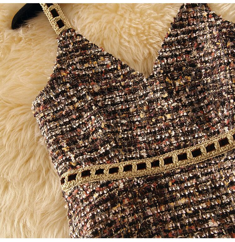 【set】今季マストバイ!気質満点ニットトップス+キャミワンピース秋冬２点セット G3176