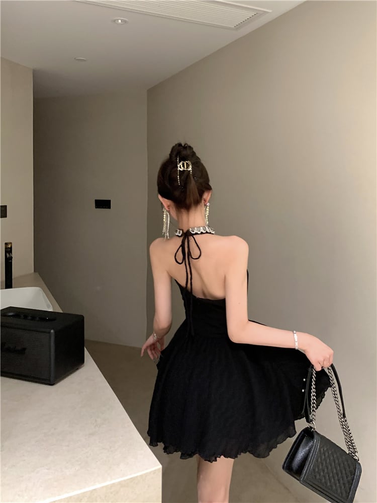 【dress】ビジューノースリーブワンピース　M24140