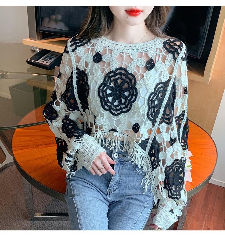 【tops】レースプルオーバー　M29359