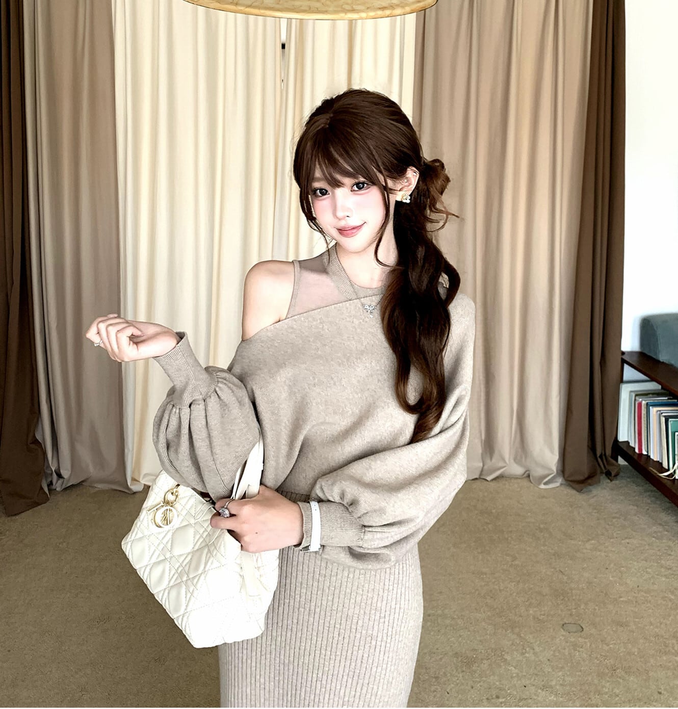 【set】4WAYシアードッキングワンピースセット N3462